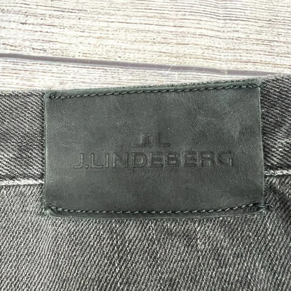 J.Lindeberg Mens Black Simon Cut Off Shorts Size 33